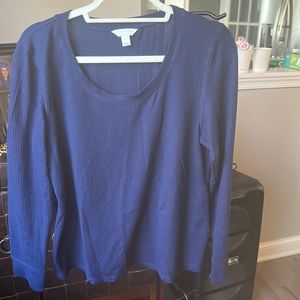Navy long sleeve sleep shirt